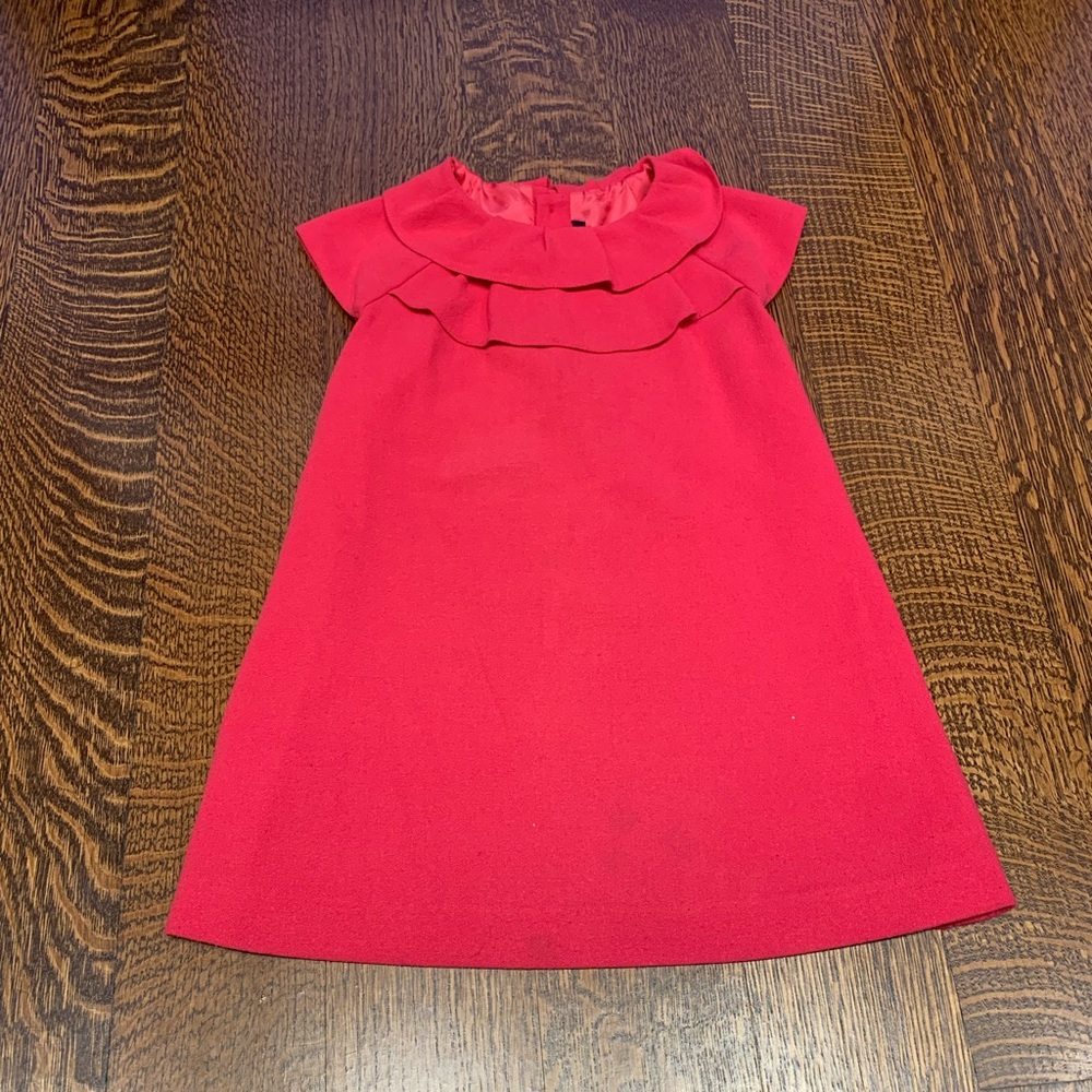 Lili Gaufrette hot pink ruffle collar dress size 3